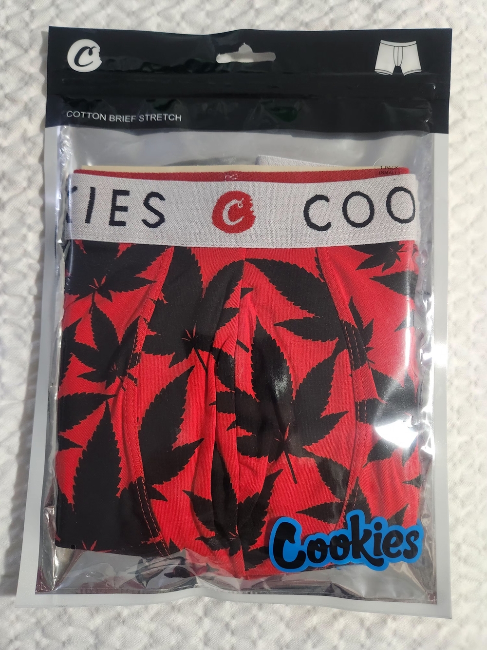 Cookies SF Men’s Botanical Print Boxer Briefs – Red/Black